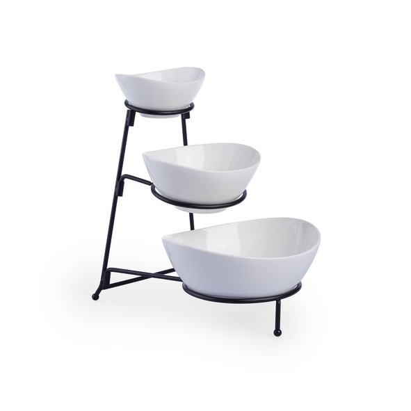Serving bowl with stand cheap